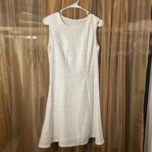White textured dress